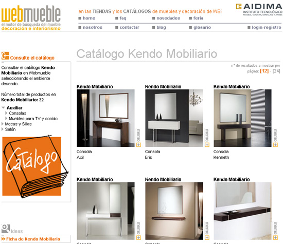 Catálogo de Kendo Mobiliario en Webmueble