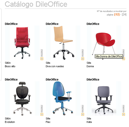 Catálogo de DileOffice en Webmueble