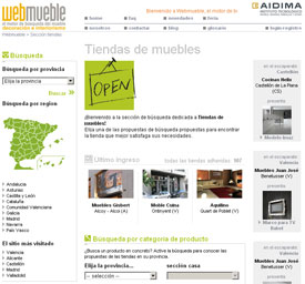 Tres nuevas tiendas en Webmueble: Moble Cuina, Muebles Gisbert y Aquilino