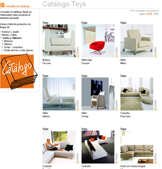 Catálogo de Teys publicado en Webmueble