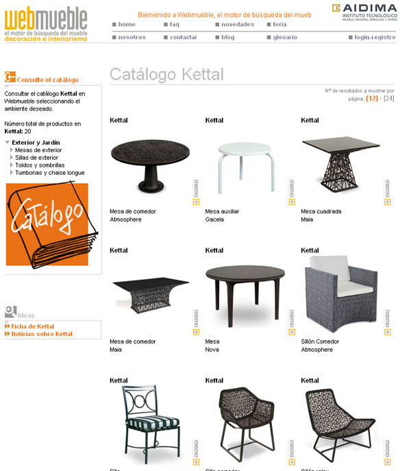 Catálogo de Kettal en Webmueble
