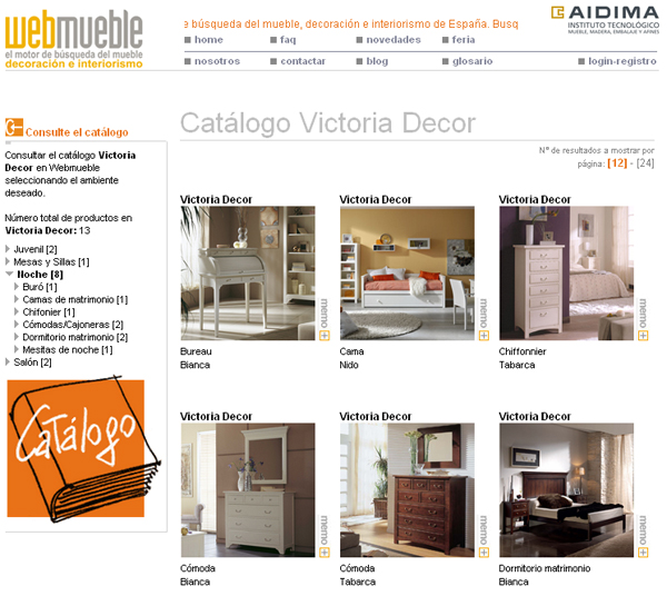 Catálogo de Victoria Decor en Webmueble